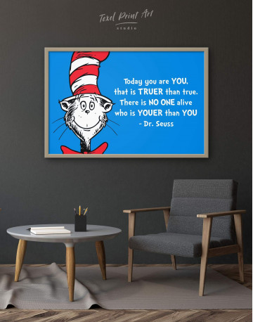 Framed Dr.Seuss Quote Canvas Wall Art - image 1
