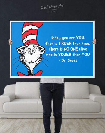 Framed Dr.Seuss Quote Canvas Wall Art - image 2