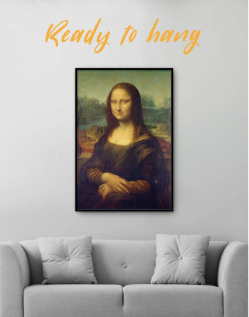 Framed Mona Lisa by Leonardo da Vinci Canvas Wall Art
