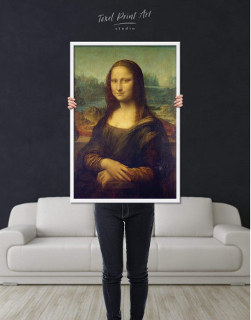 Framed Mona Lisa by Leonardo da Vinci Canvas Wall Art - image 3