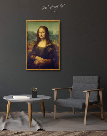 Framed Mona Lisa by Leonardo da Vinci Canvas Wall Art - image 1
