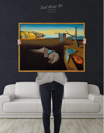 Framed The Persistence of Memory by Salvador Dali Canvas Wall Art - image 1