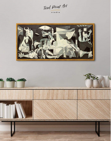 Framed Guernica by Picasso Canvas Wall Art - image 1