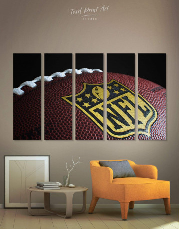 5 Panels NFL Rugby Ball Canvas Wall Art