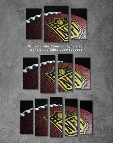 5 Panels NFL Rugby Ball Canvas Wall Art - image 3