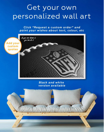 Framed NFL Rugby Ball Canvas Wall Art - image 1