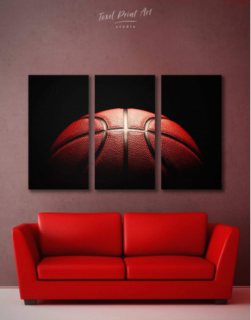 3 Pieces Basketball Ball Canvas Wall Art