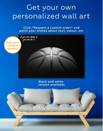 4 Panels Basketball Ball Canvas Wall Art - image 1