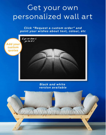 Framed Basketball Ball Canvas Wall Art - image 1