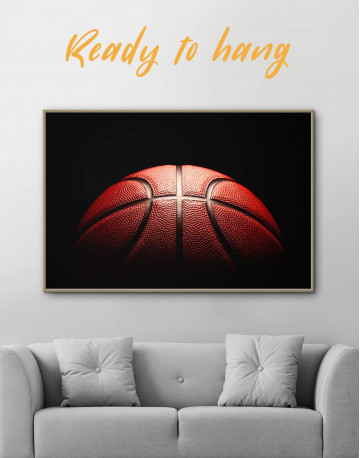 Framed Basketball Ball Canvas Wall Art