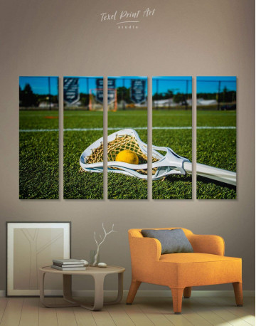 5 Pieces Lacrosse Game Canvas Wall Art