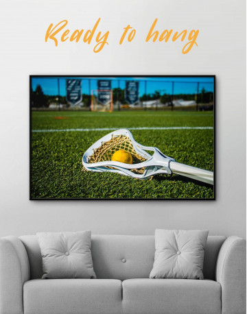 Framed Lacrosse Game Canvas Wall Art