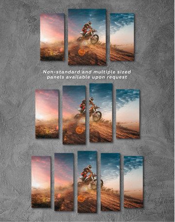 3 Panels Extreme Motocross Canvas Wall Art - image 3