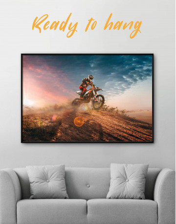 Framed Extreme Motocross Canvas Wall Art