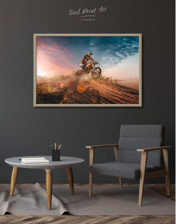 Framed Extreme Motocross Canvas Wall Art - image 1