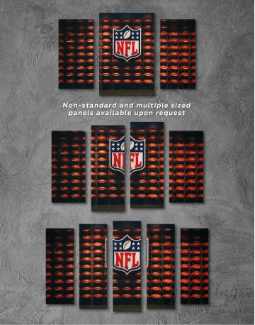 4 Panels NFL Rugby Logo Canvas Wall Art - image 3