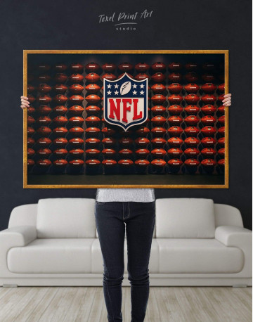 Framed NFL Rugby Logo Canvas Wall Art - image 2