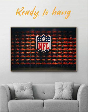 Framed NFL Rugby Logo Canvas Wall Art
