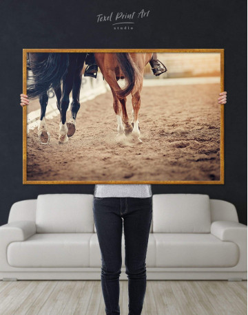 Framed Hippodrome Horse Racing Canvas Wall Art - image 2