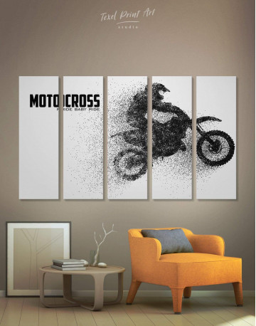 5 Pieces Motocross Ride Baby Ride Canvas Wall Art