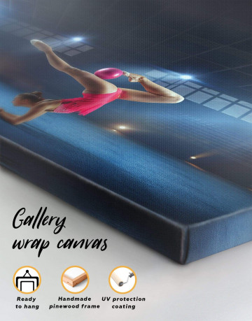 3 Panels Gymnastic Girl with Ball Canvas Wall Art - image 1