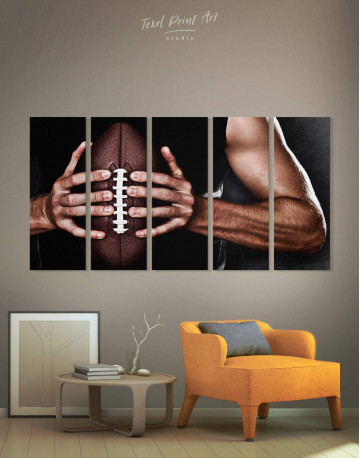 5 Pieces Rugby Sportsman Canvas Wall Art