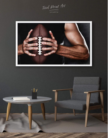 Framed Rugby Sportsman Canvas Wall Art - image 1
