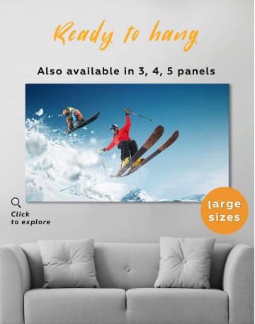Extreme Skiing Canvas Wall Art