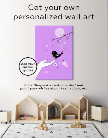 Bird Nursery Canvas Wall Art - image 1