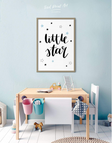 Framed Little Star Nursery Canvas Wall Art - image 1