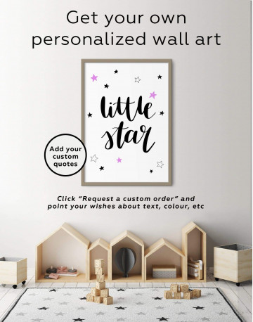 Framed Little Star Nursery Canvas Wall Art - image 6