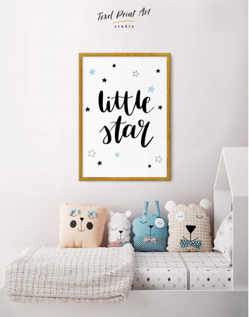 Framed Little Star Nursery Canvas Wall Art - image 2