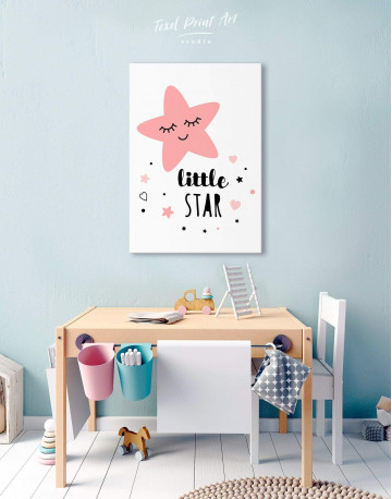 Girls Room Little Star Canvas Wall Art - image 2