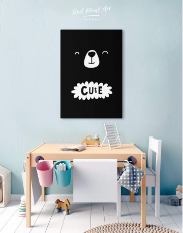Cute Bear Nursery Canvas Wall Art - image 2
