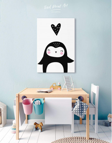 Penguin Nursery Animal Canvas Wall Art - image 5