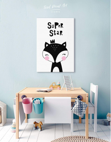 Super Star Fox Nursery Animal Canvas Wall Art - image 5