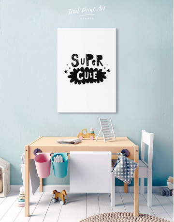 Super Cute Monochrome Nursery Canvas Wall Art - image 1