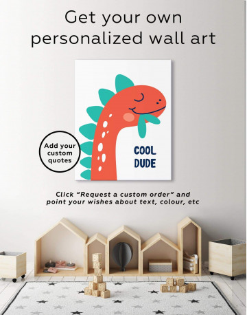 Cool Dude Kids Dinosaur Canvas Wall Art - image 6