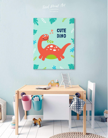 Cute Dinosaur Nursery Canvas Wall Art