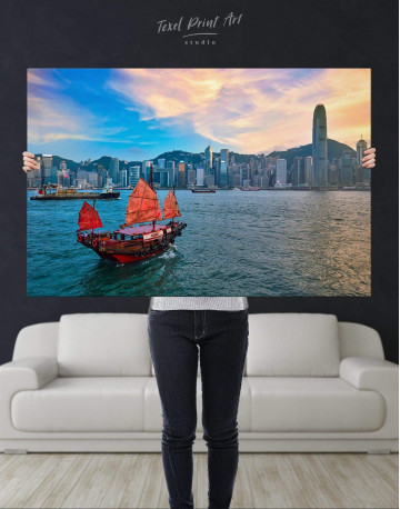 Hong Kong Skyline Canvas Wall Art - image 4