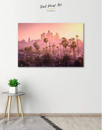 LA Skyline Canvas Wall Art