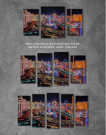 3 Pieces Vegas Skyline Canvas Wall Art - image 2