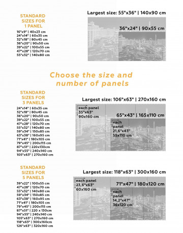 4 Panels Vegas Skyline Canvas Wall Art - image 2