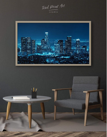 Framed Los Angeles Skyline Canvas Wall Art - image 1