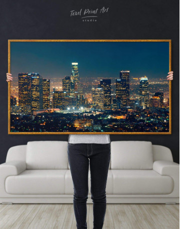 Framed Downtown Los Angeles Canvas Wall Art - image 2