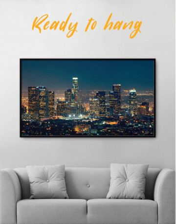 Framed Downtown Los Angeles Canvas Wall Art