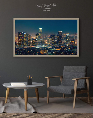 Framed Downtown Los Angeles Canvas Wall Art - image 1