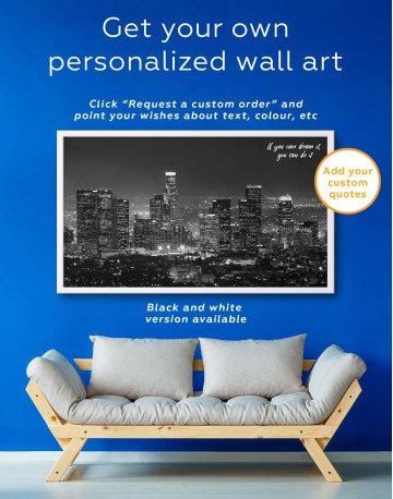 Framed Downtown Los Angeles Canvas Wall Art - image 5