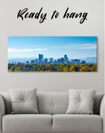 Panoramic Denver Skyline Canvas Wall Art - image 3
