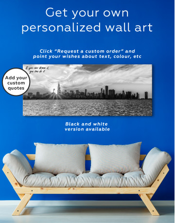 Panoramic Chicago Skyline Canvas Wall Art - image 4